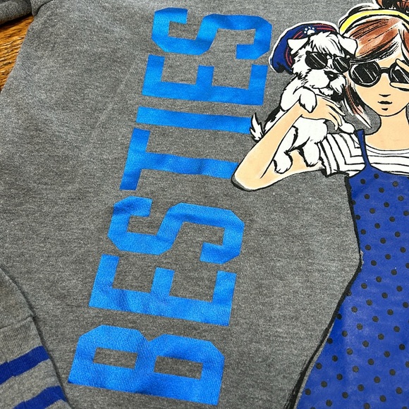 Justice brand girls plus size 18 long sleeve tee. Cute Besties girl. - Picture 2 of 12